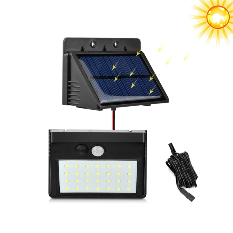 

Split Solar Powered Garden Landscape Light Induction Wall Lamp with 2.5m Extension Cable