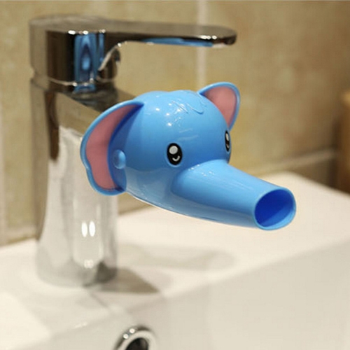 

Children Hand Washing Bathroom Silicone Cute Animal Sink Tap Wash Extender(Blue Elephant)