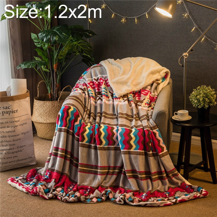 

Winter Sofa Blanket Double Thick Cashmere Coral Fleece Ofice Nap Blanket, Size:1.2x2m(Liberalism)