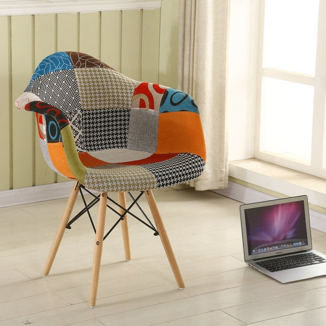 

Nordic Fashion Modern Design Stitching Coffee Shop Office Computer Chair(Color)