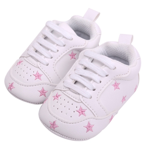 

Newborn Baby Shoes Heart Star Pattern First Walkers Kids Toddlers Shoes, Size:13cm(Pink White One)