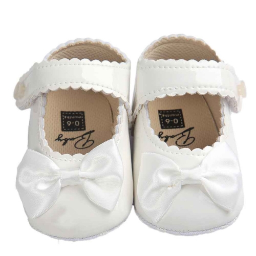 

3 Pairs Baby Girl Shoes Lovely Bowknot Leather Anti-Slip Sneakers Soft Sole Toddler Shoes, Size:13cm(White)