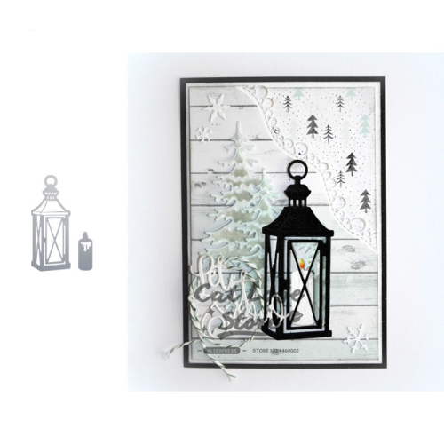 

Lantern Candle Carbon Steel Knife Mold DIY Photo Album Cutting Book Greeting Card Embossing Cutting Knife Mold