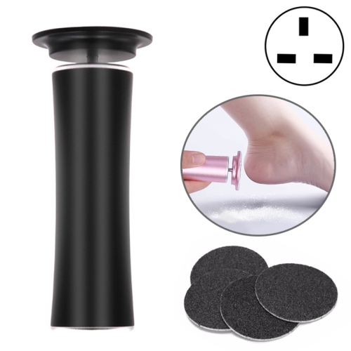 

Electric Foot File Speed Adjustable Sandpaper Discs Callus Remover Pedicure Fast Remove Feet Hard Cracked Dry Dead Skin Tool, Plug Type:UK plug(Black)