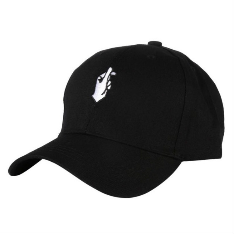 

Adjustable Small Hand Embroidery Pattern Sunshade Baseball Cap, Size:M（56-58cm）(Black)