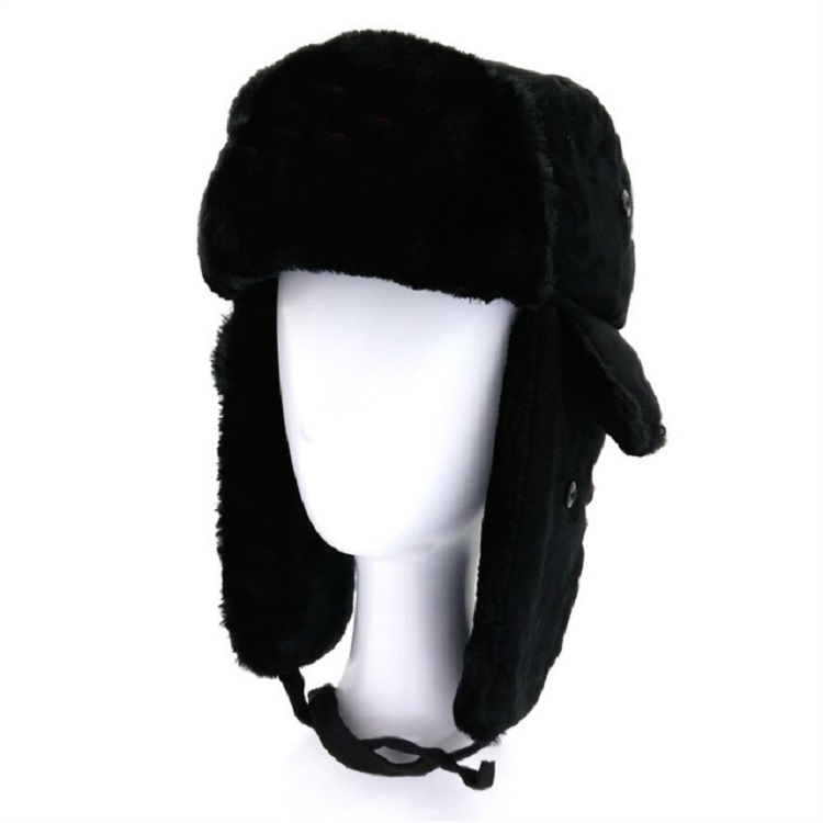 

Black without Pentagram Unisex Winter Plus Velvet Thick Windproof Warm Ear Protection Cap Flight Cap