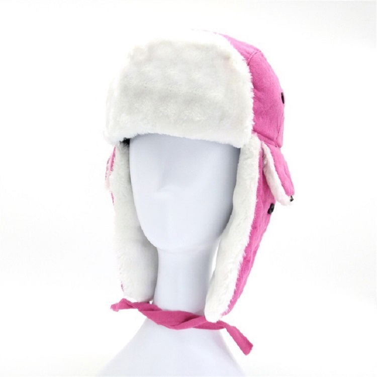 

Pink without Pentagram Unisex Winter Plus Velvet Thick Windproof Warm Ear Protection Cap Flight Cap