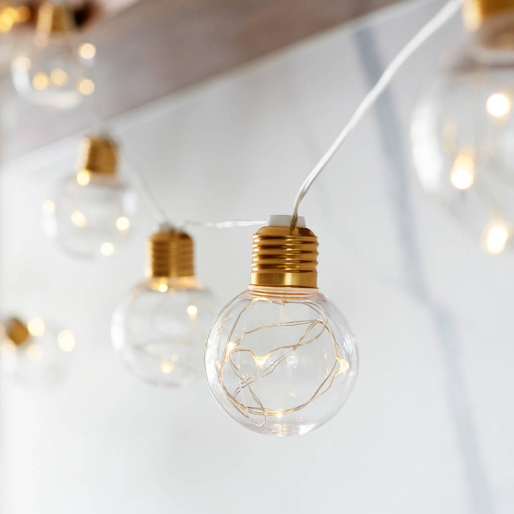 

4m 10 LEDs G45 Copper Wire Bulb String Holiday Decoration Light