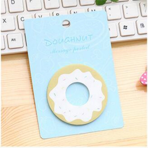 

2 PCS Breakfast Sticky Notes Creative Post Notepad DIY Memo Pad Office Supplies School Stationery(Doughnut)