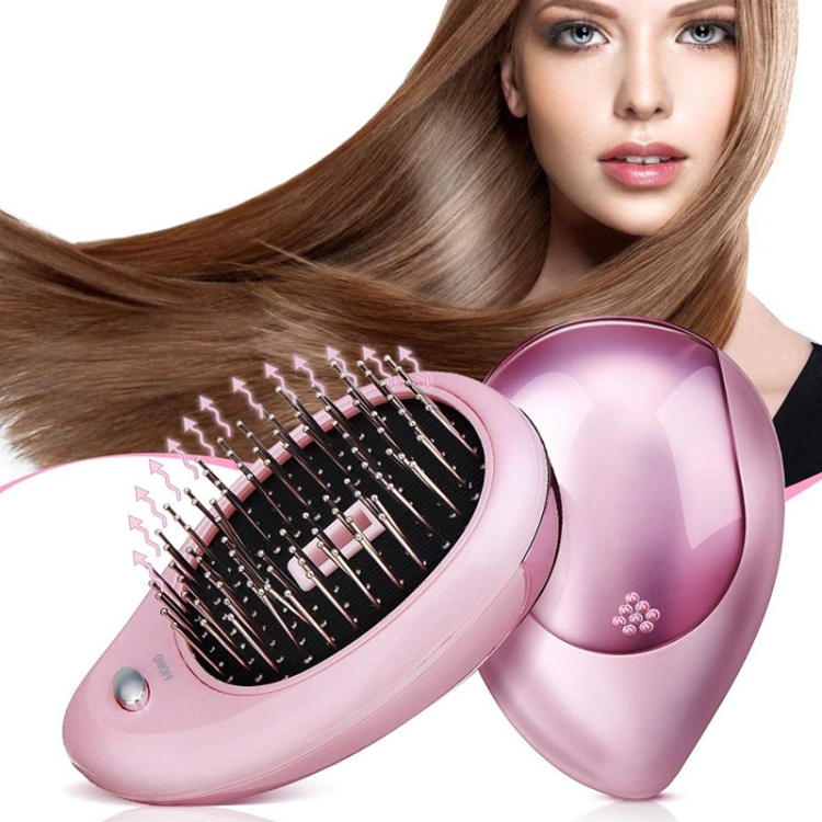 Sunsky Portable Electric Hair Ionic Brush Hair Straightener