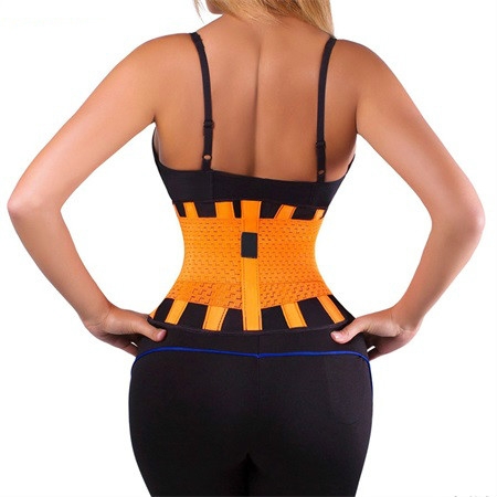 

Men and Women Neoprene Lumbar Waist Support Unisex Exercise Weight Loss Burn Shaper Gym Fitness Belt, Size:M(Orange)