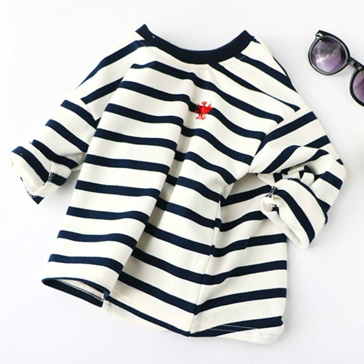 

Spring Children Long Sleeve Sweatshirt Striped Casual Pullover Clothing, Height:130cm(Thin Stripe)