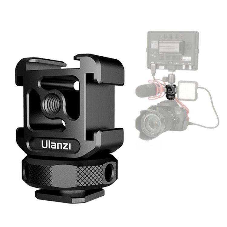 

Ulanzi PT-12 Camera Triple Cold Shoe Hot Shoe Mount Adapter Expansion Microphone Fill Light Bracket Accessories