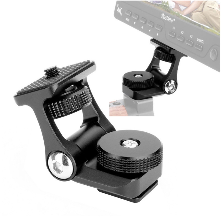 

UURig U-40 Camera Monitor Mounting Bracket Adjustable Angle 1/4 inchThread Ballhead Cold Shoe Adapter