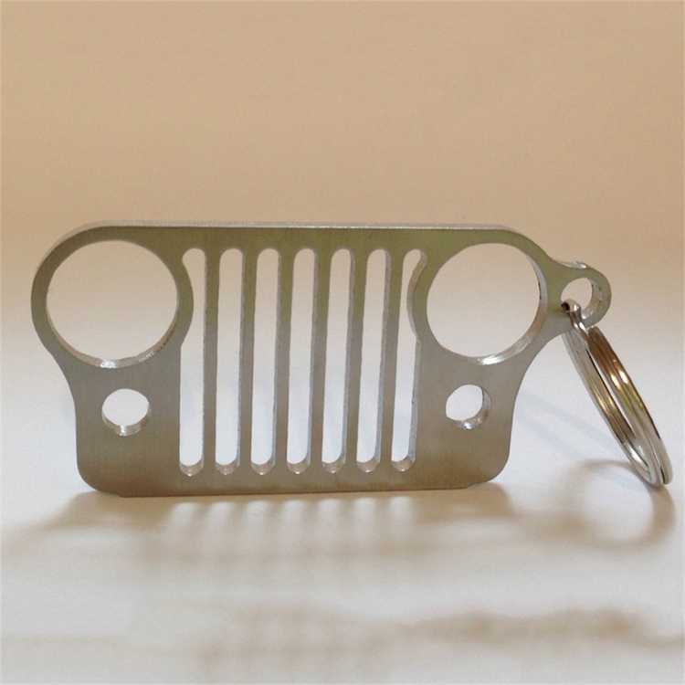 

Car Grille Shape Stainless Steel Key Chain (Silver)