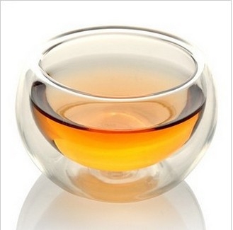 

2 PCS Elegant Clear Drinking Cup Heat Resistant Double Wall Layer Tea Cup 50ML