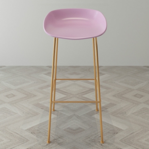 

Chairs Bar Iron Family Creative Milk Tea Shop Cafe Counter, Size: 43x43x75cm(Pink)