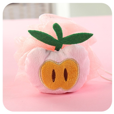 

Cotton Cartoon Soft Baby Bath Sponge Powder Puff Newbron Infant Shower Towel Balls(Peach)