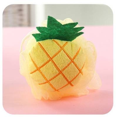 

Cotton Cartoon Soft Baby Bath Sponge Powder Puff Newbron Infant Shower Towel Balls(Pineapple)
