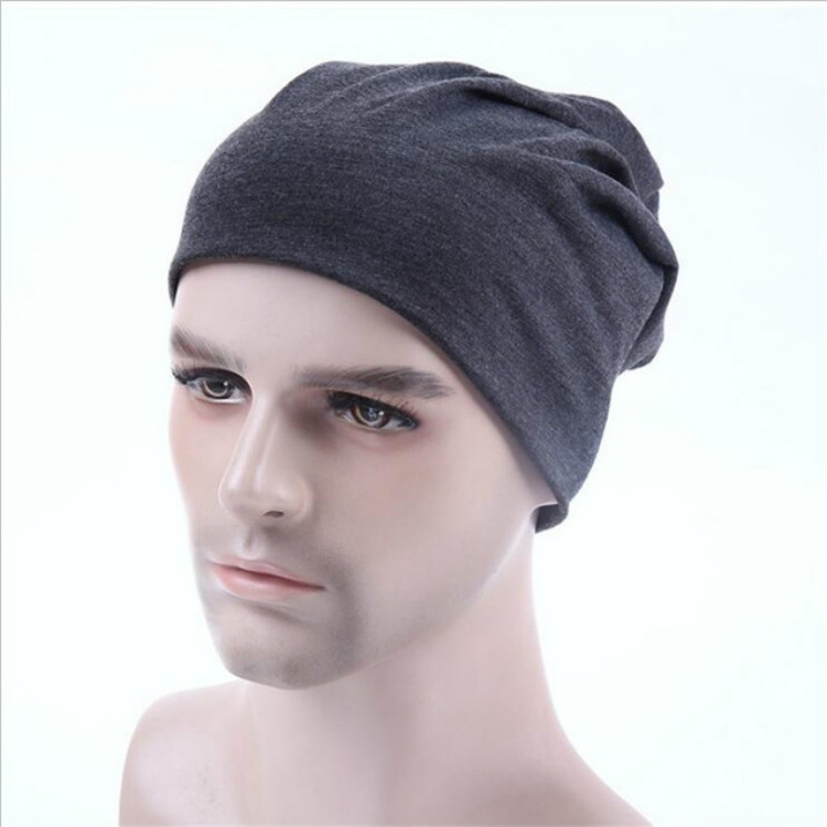 

Men Candy Colors Knit Sleeve Cap Hip-hop Cap, Hat Size:One Size(Dark Gray)