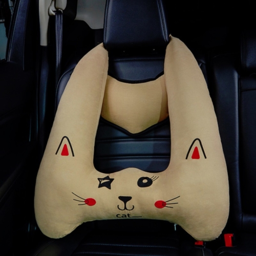 

Car Sleeping Pillow Child Neck Pillow Seat Belt Hugging Car Accessories Random Color, Style:Leather Pillow + Headrest