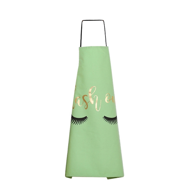 

Gilding Eyelash Pattern Lovely Household Cooking Kitchen Cotton Apron(Green )