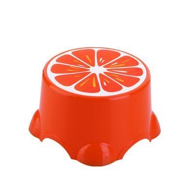 

Lovely Stools Fruit Pattern Living Room Non-slip Bath Bench Child Shoes Stool, Size:20x19x13cm(Orange)