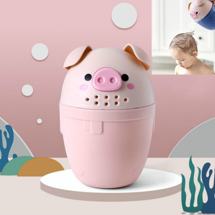 

Baby Bath and Shampoo Shower Spoon(Coral Pink)
