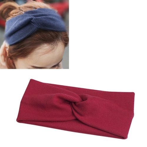 

Women Widened Hair Bands Spiral Double Cloth Knit Solid Color Headwear Fashion Headbands Hair Accessories(Red)