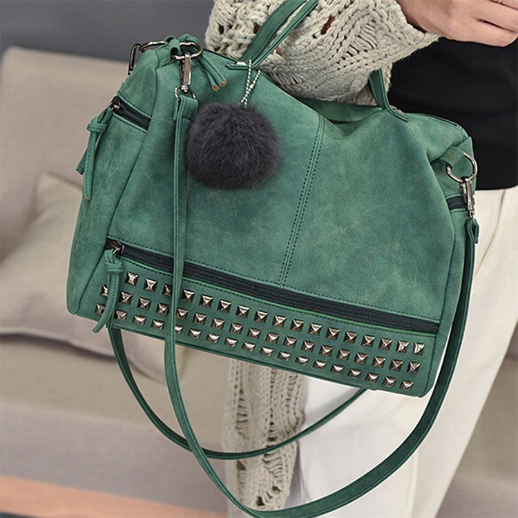 Sound Women Purse Pu Leather Shoulder Bag Punk Motorcycle Rivet Shoulder Bag The Single Shoulder Bag