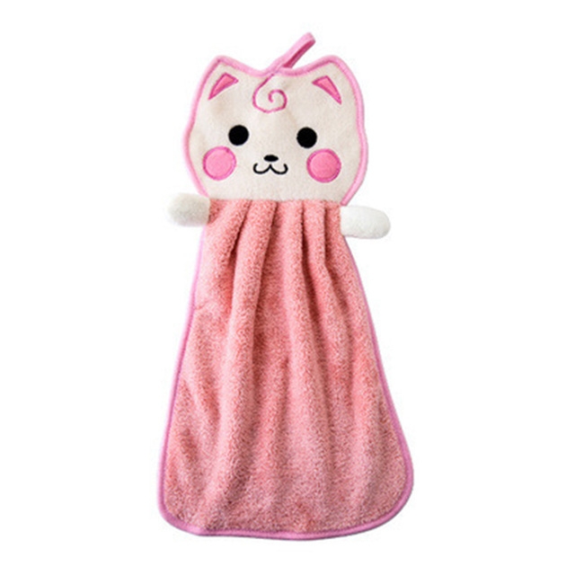 

Cute Cartoon Hand Towel Kids Chidren Hand Dry Towel(Pink)