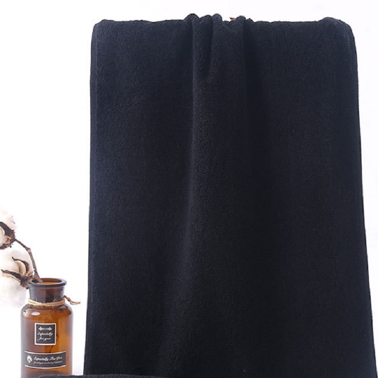 

Cotton Thick Face Towel Large Bath Towel Beauty Nail Makeup Tablecloth, Specification:Towel 50x90 cm(Black)