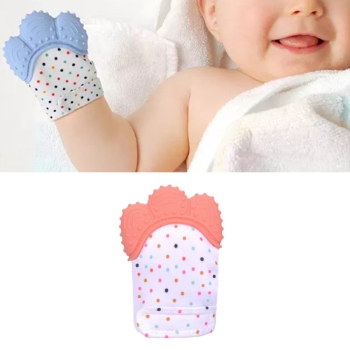 

Baby Silicone Mitts Teething Mitten Glove Candy Wrapper Sound Teethers Toy Gifts Newborn Nursing Mittens Teether(Orange)