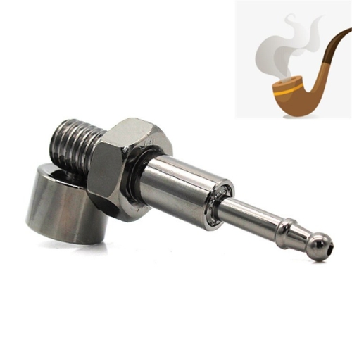 

Metal Pipe Screw Zinc Alloy Detachable Creative Portable Free Assembly Pipe(Electroplating Black)