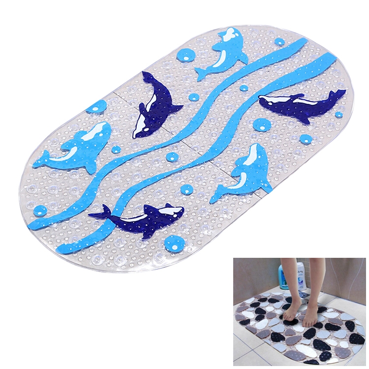 

Cartoon Animal Pattern PVC Non- Slip Bath Mat Shower Mat, Size: 69x38cm(Dolphin)