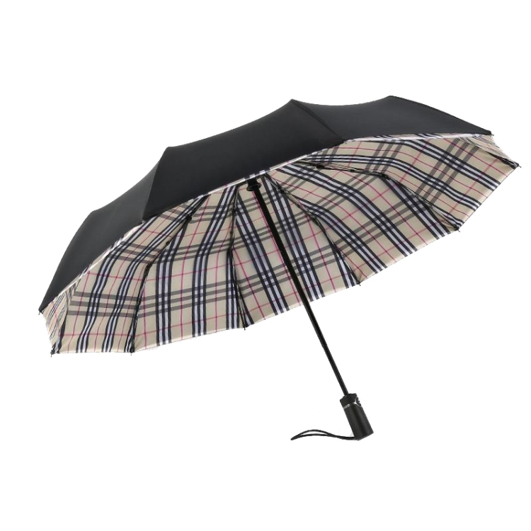 

Two-Color Three-Fold Wind-Proof Sunscreen Umbrella(Lattice)