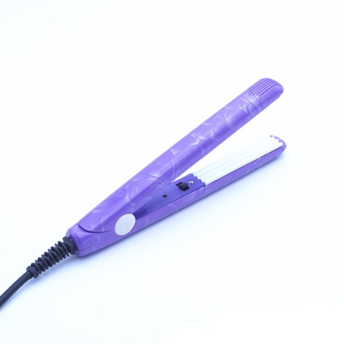 

Professional Hairstyling Mini Portable Ceramic Flat Iron Hair Straightener Irons(Jam purple wave)