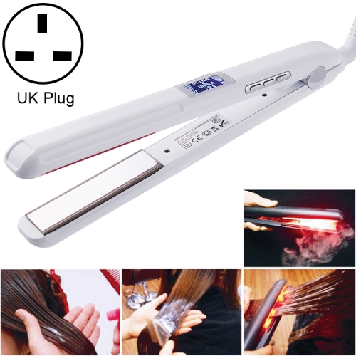 

Ultrasound Infrared Cold Perm Straightener Straightening Splint, Plug standard:UK(White)