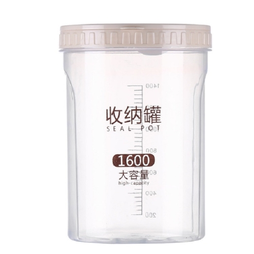 

Plastic Sealed Milk Powder Cans Food Storage Miscellaneous Grains Storage Cans Kitchen Fresh Cans, Capacity:1600ml