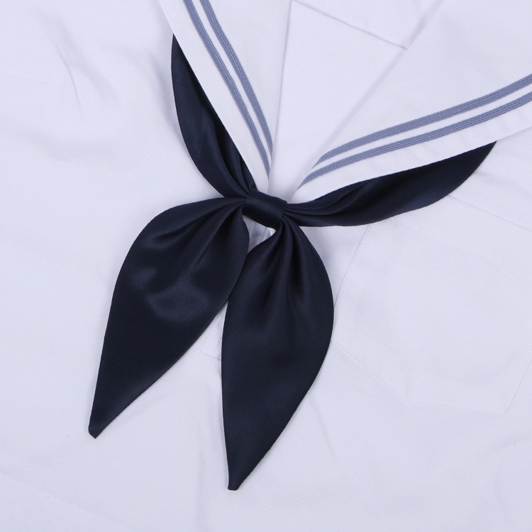 

Navy Women Polyester Silk Goldfish Knot Professional Bow Tie