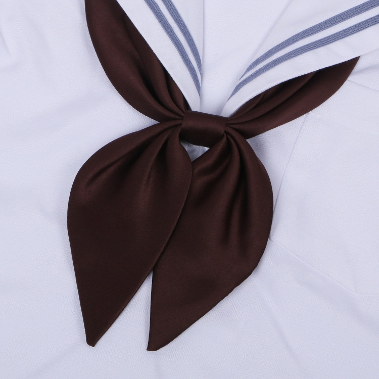 

Brown Women Polyester Silk Goldfish Knot Professional Bow Tie