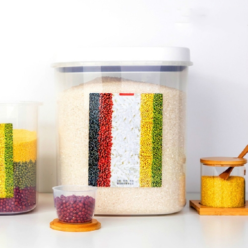 

Household Rice Storage Box Sealed Moisture-proof Pet Food Storage Barrel, Capacity:10kg