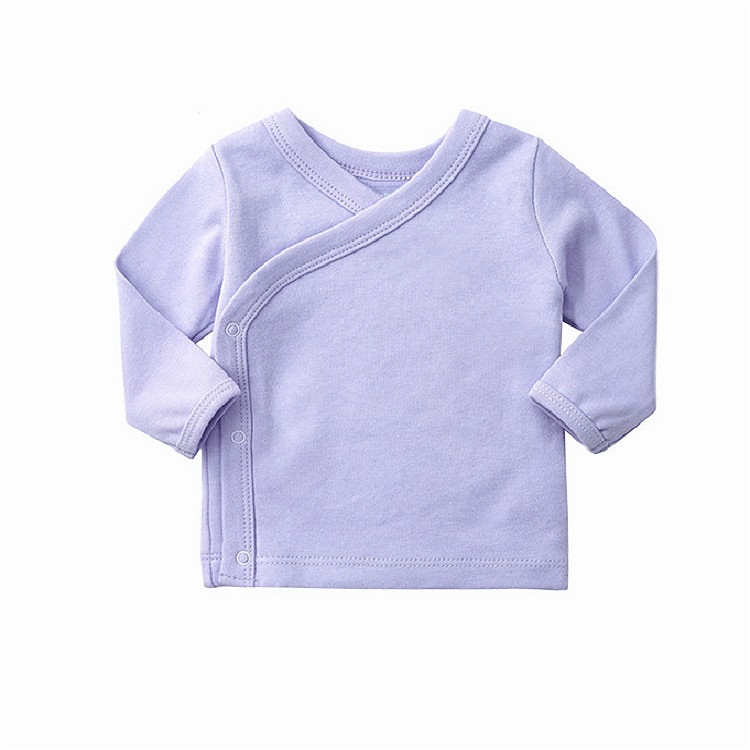

Spring and Autumn Baby Solid Color Cotton Underwear Home Clothes Bottoming Tops, Height:73cm(Light Purple)