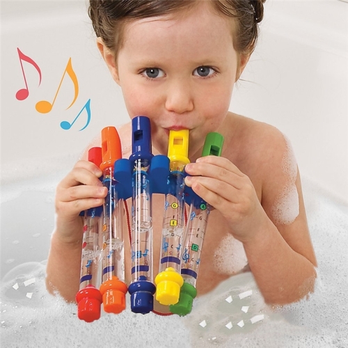 

5 PCS/Set Children Colorful Water Flutes Bath Tub Tunes Toys Fun Music Sounds Baby Shower Bath Toy