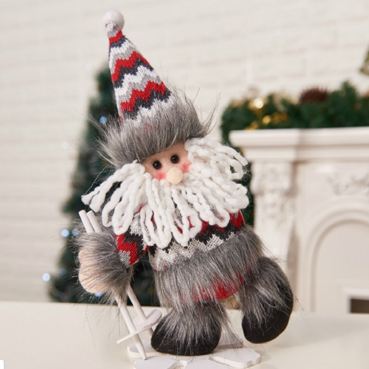 

Retro Style Christmas Ski Figurine Christmas Decoration(Santa Claus)