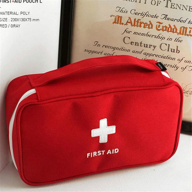 

Travel First Aid Kit Bag Home Emergency Medical Survival Rescue Box(Red)