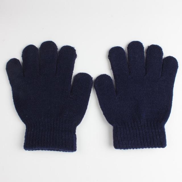 1 Pair Kid/'s Winter Gloves Solid Color Gloves 6 Styles 13CM Warm Knitted Gloves