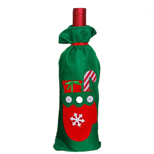 

Santa Claus Gift Bags Christmas Wine Bottle Cover Candy Bag(Glove)