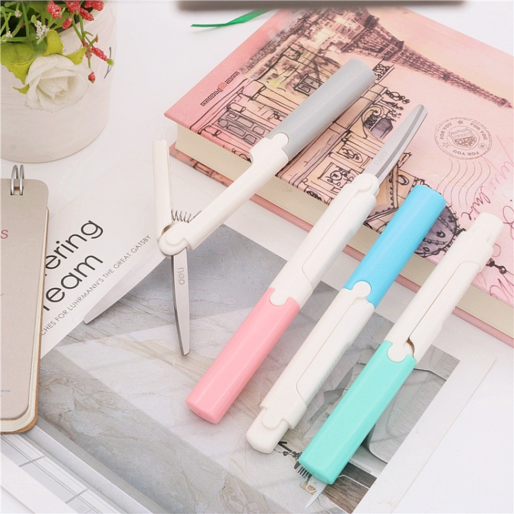 

Portable Stationery Scissors Office Student Colour Folding Paper Cutting Tools, Random Color Delivery