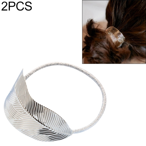 

2 PCS Fashion Sexy Women Leaf Hair Band Rope Headband(Sliver)